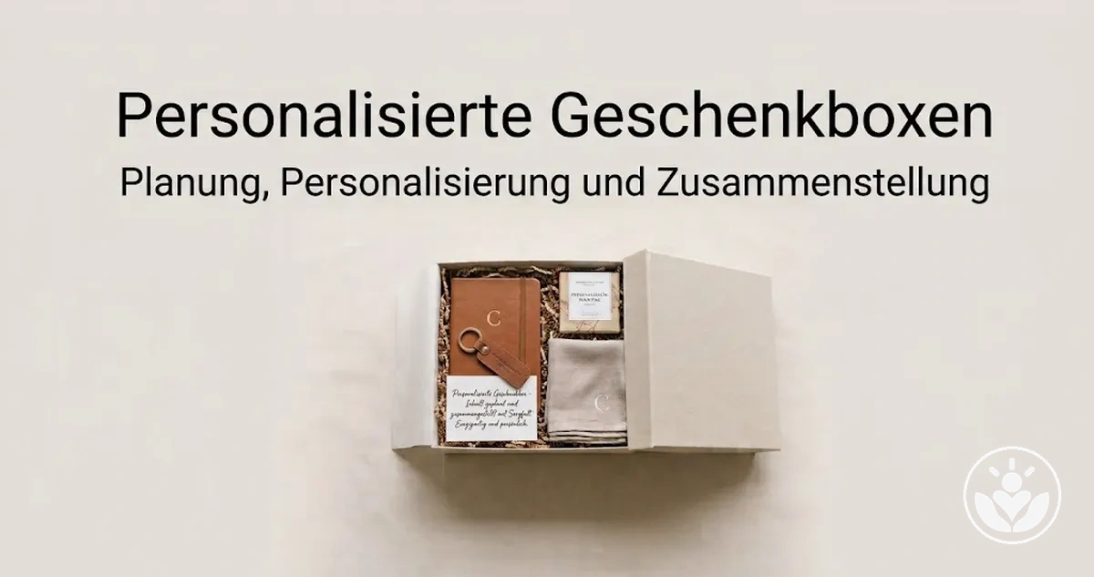 Personalisierte Geschenkbox mit aufeinander abgestimmten Inhalten für eine ansprechende Präsentation