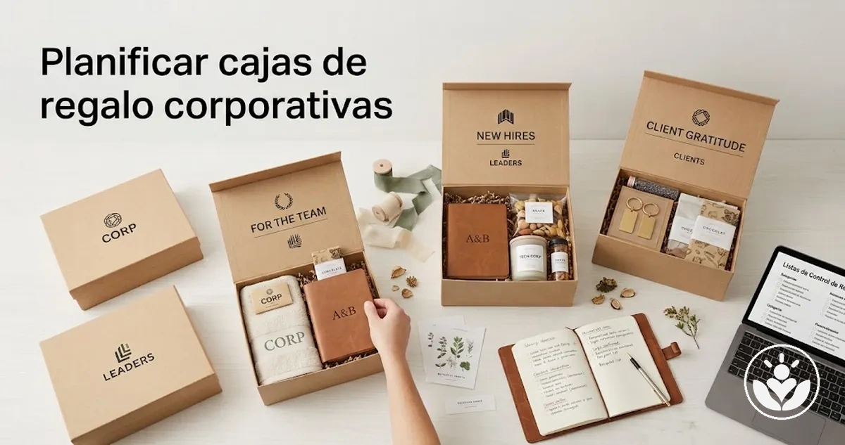 Cajas de regalo corporativas personalizadas con contenido coordinado y embalaje profesional