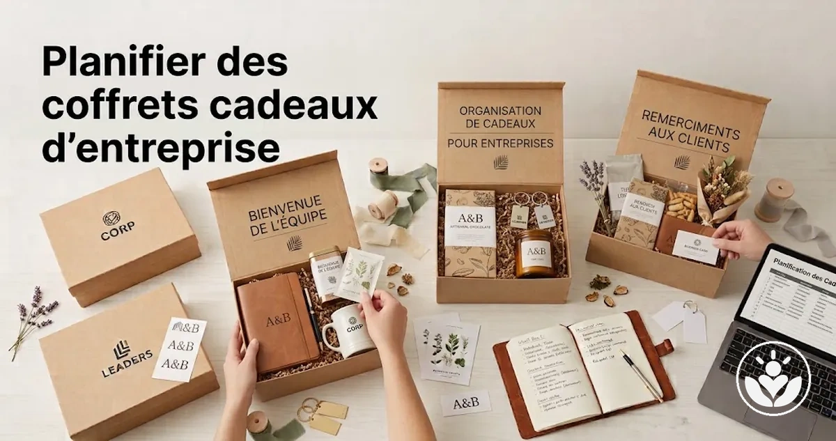 Coffrets cadeaux d’entreprise personnalisés avec un contenu coordonné et un emballage professionnel