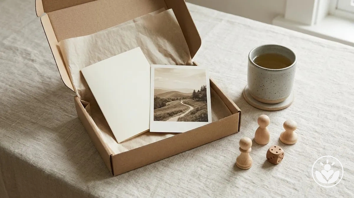 Coffret cadeau personnalisé pour les amis utilisant des indices d'intérêts communs et de nostalgie