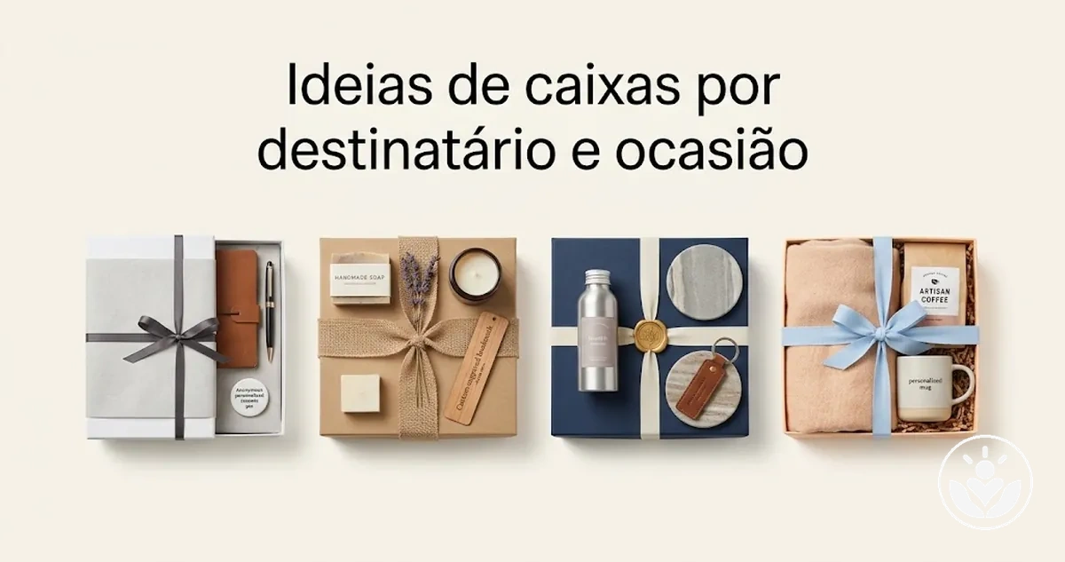Ideias de caixas de presente personalizadas para diferentes destinatários e ocasiões